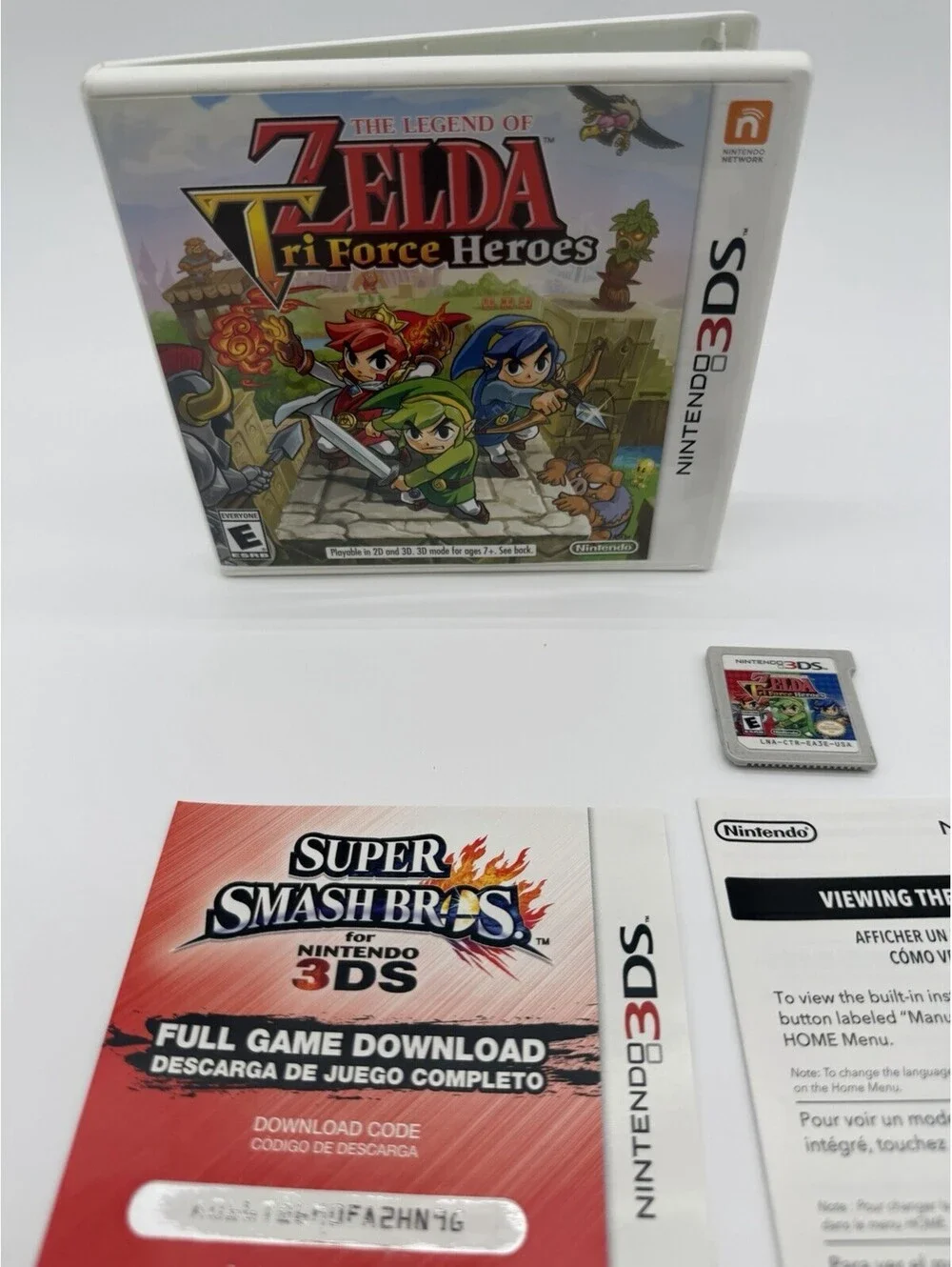 Legend of Zelda: Tri Force Heroes (Nintendo 3DS) 1st Print Complete W/ Manual
